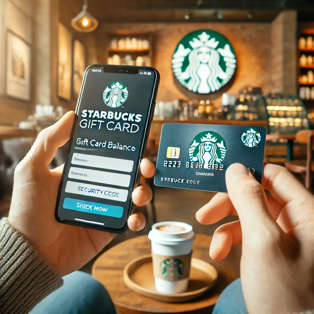 How do I check my Starbuck gift card balance without scratching it?