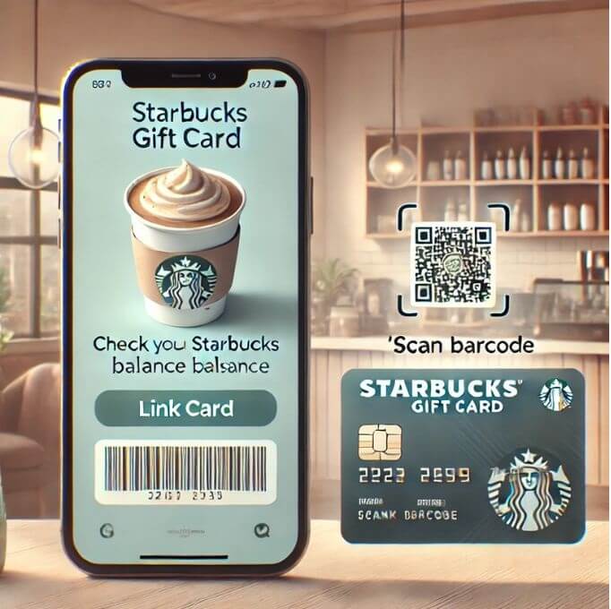 How do I check my Starbucks gift card without scratching it?